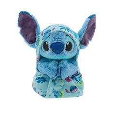 Disney Store Stitch plush with swaddle detail, a soft companion for nap time