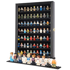 DisplayGifts Minifigure Display Case front view showing dust-free, high-visibility display.