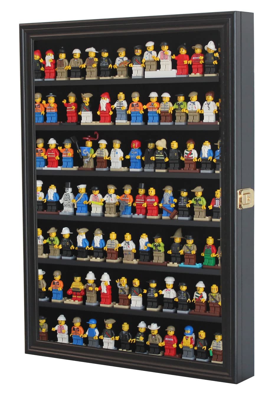 DisplayGifts Minifigure Display Case black frame offers a modern, versatile display solution.