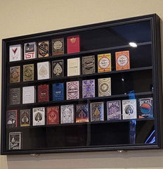 DisplayGifts playing card display case UV-protection door guards dust and light exposure.
