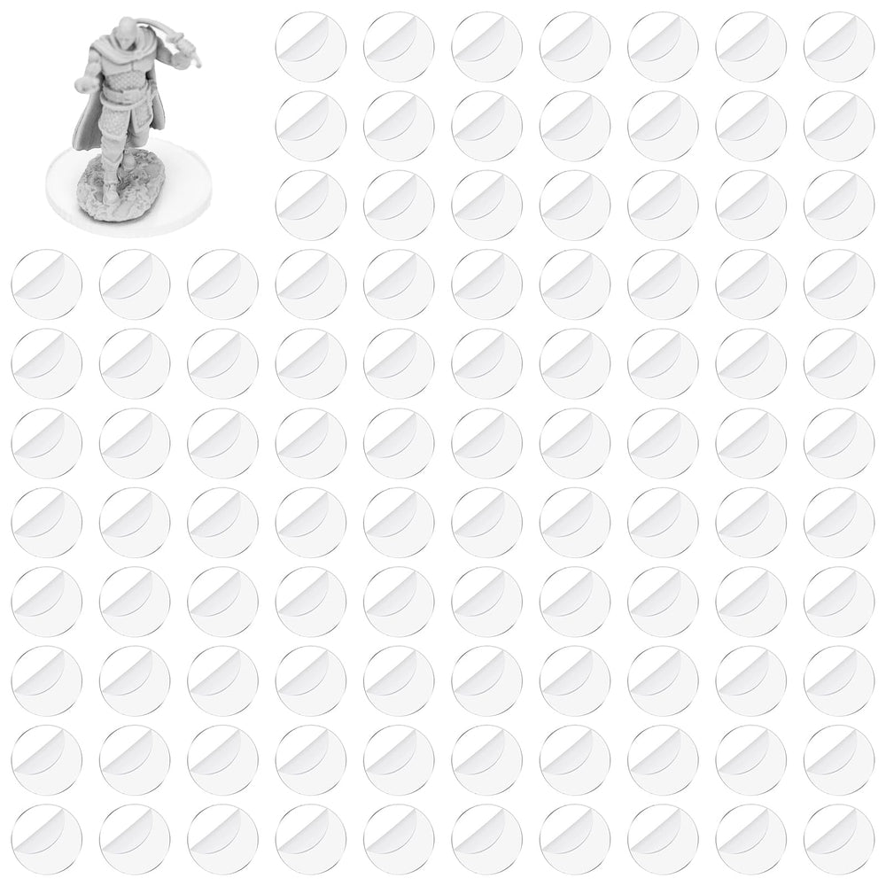 DisplayMore 30mm round clear base set provides stable support for tabletop miniatures.
