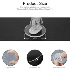 DisplayMore clear acrylic base edges offer clean contact and neat presentation for figures.