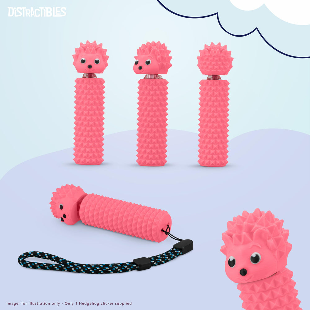 Safe tactile stim option from Distractibles Hedgy for daily routines