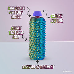 Distractibles sensory roller with lanyard keeps it accessible during work and travel.