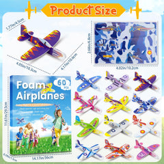 Diteryy assorted colors foam airplanes ideal for party prizes and gifts.