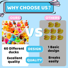 Diteryy bath-time ducks with vibrant colors spark imaginative water play