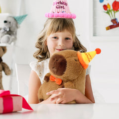 Ditucu capybara plush close-up shows soft, durable fabric for cuddling.