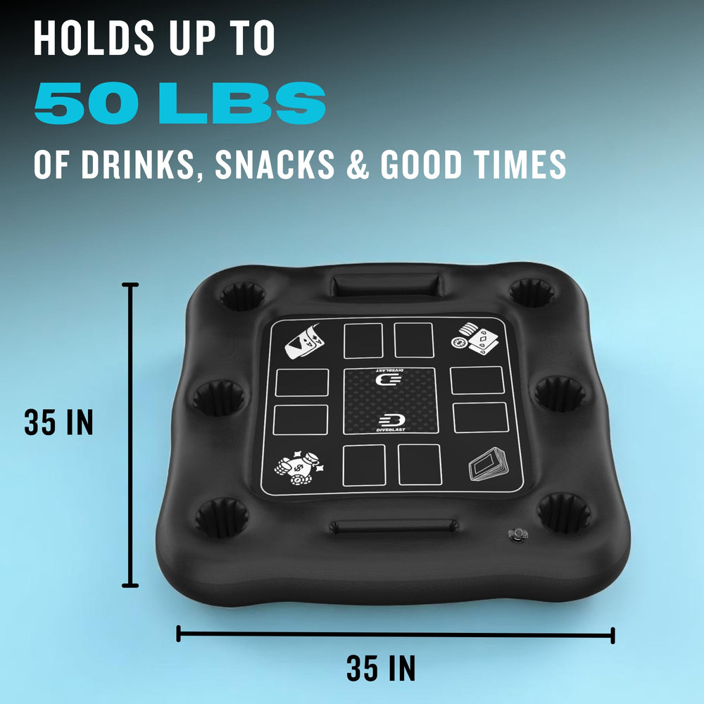 DIVEBLAST stable inflatable base keeps the table level during pool play
