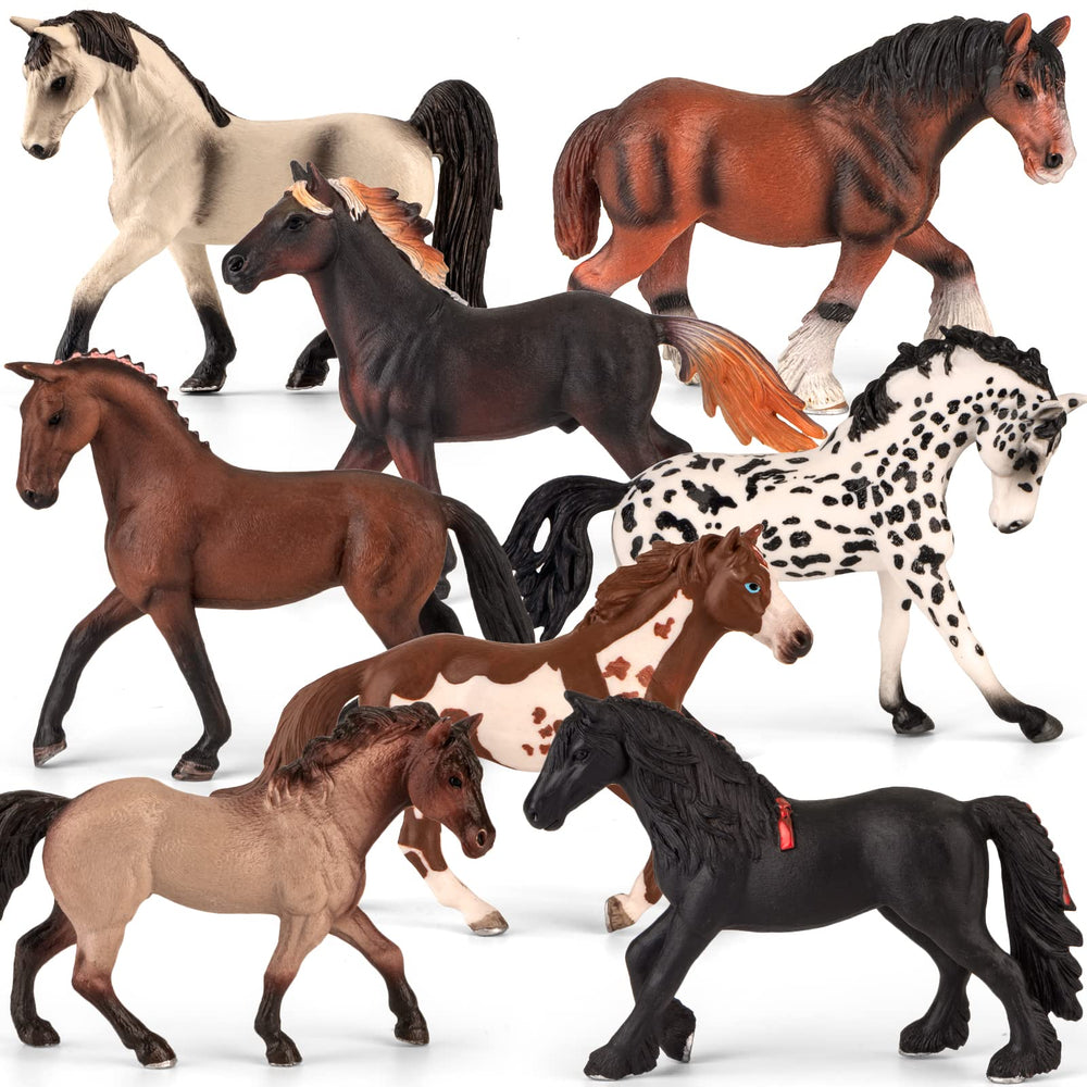 Divwa eight-piece horse figures set for imaginative play and display