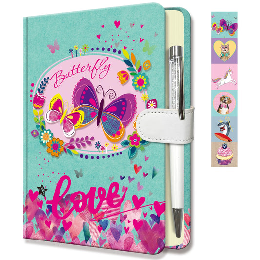 DWIYITTN Butterfly Journal cover with charming art and sparkle for daily writing