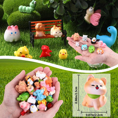 DIYDEC mini resin lion figure for vivid farm-style decor