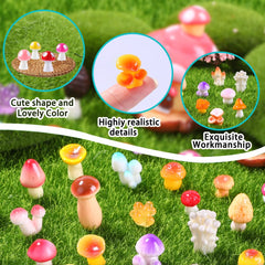 DIYDEC tiny mushroom figures ideal for micro landscapes and crafts