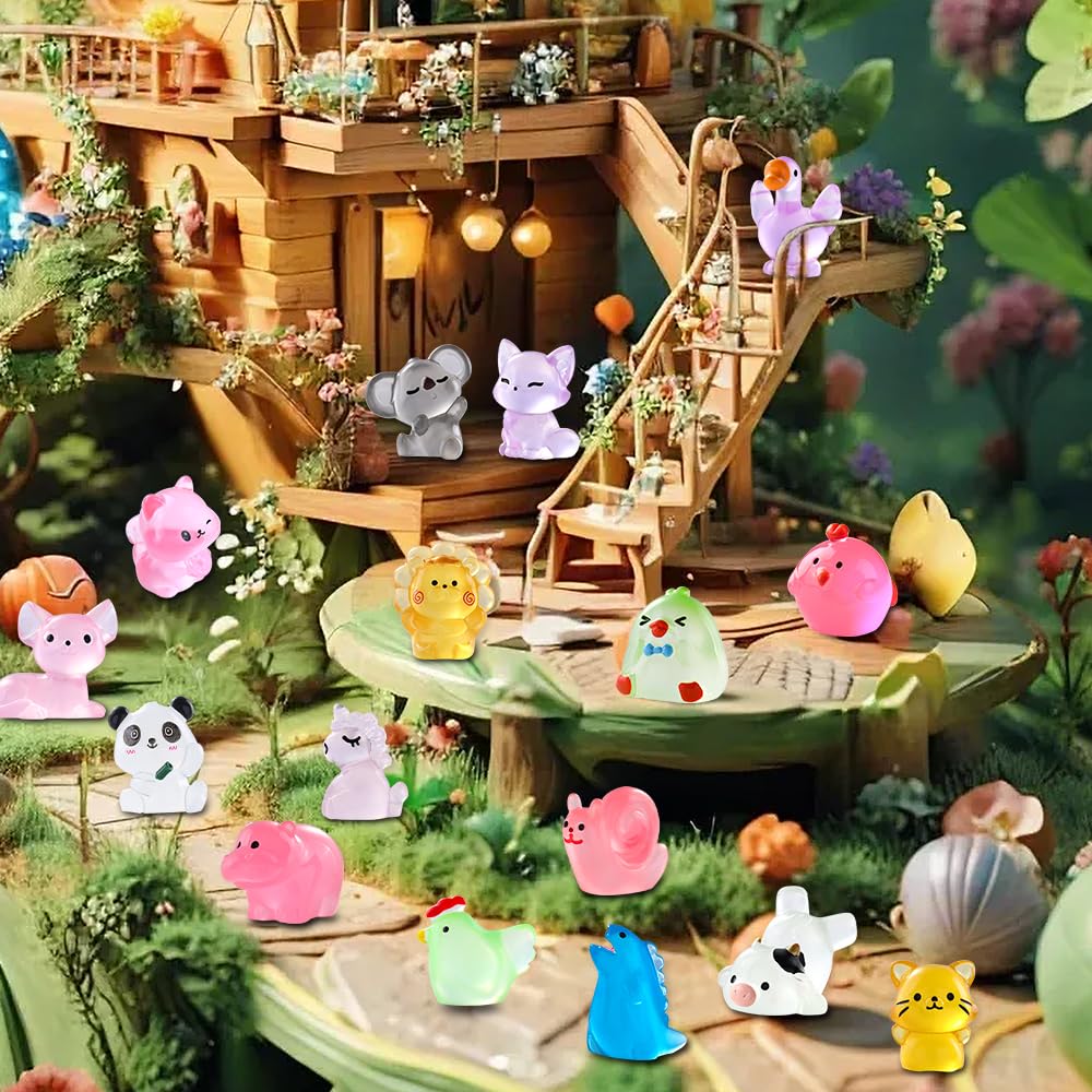 DIYDEC resin miniatures glow-in-the-dark dog adds whimsy to shelves.