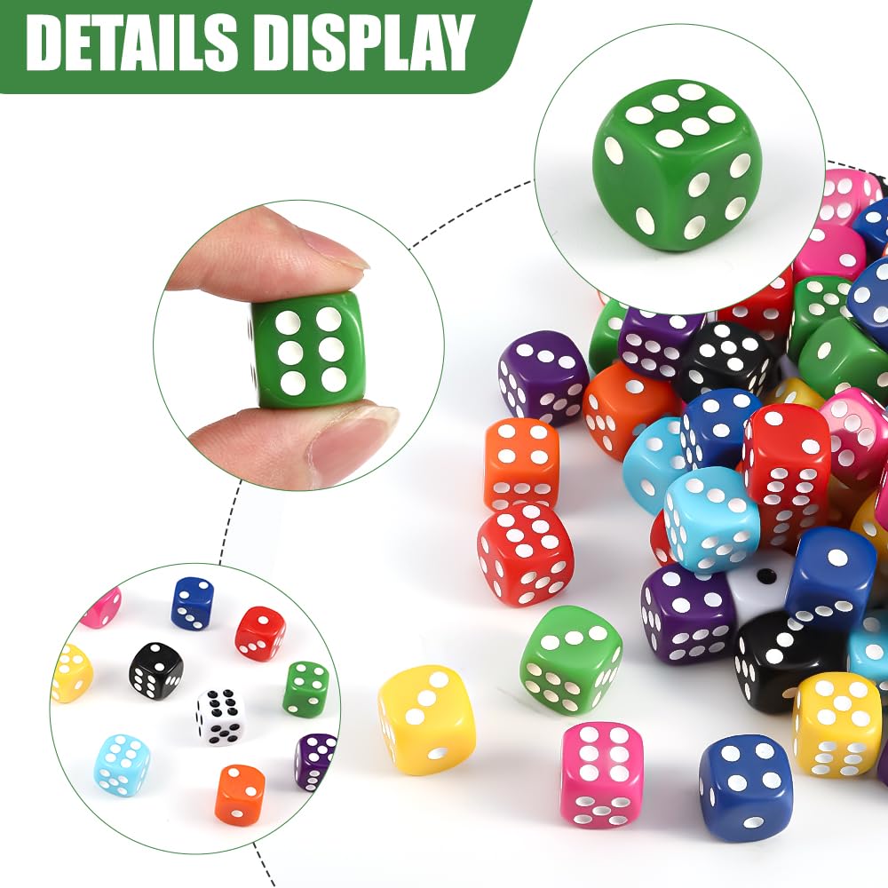 DIYDEC rounded-corner 6-sided dice for smooth rolling in games.