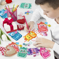 DIYDEC clear bags protect and present each gift for school exchanges.
