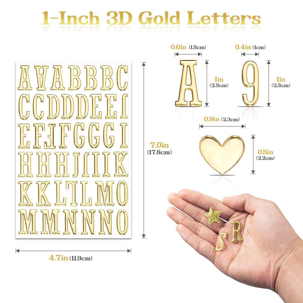 Dizdkizd gold numbers give playful dimension to gifts and journals.