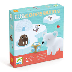 DJECO Little Cooperation igloos: cooperative goal encourages communication while reaching a shared ice-house.