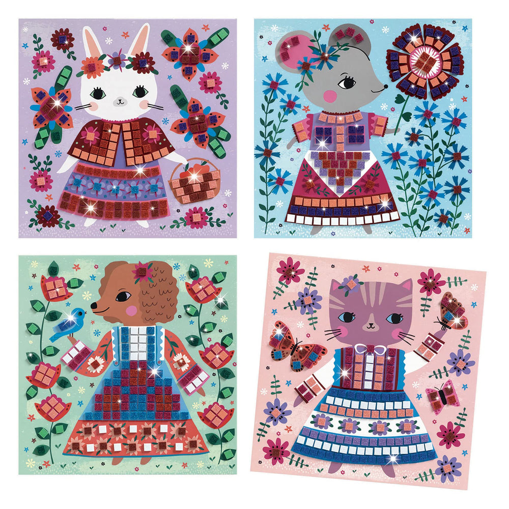 DJECO Lovely Pets glitter foam pieces pack for easy, mess-free crafting sessions