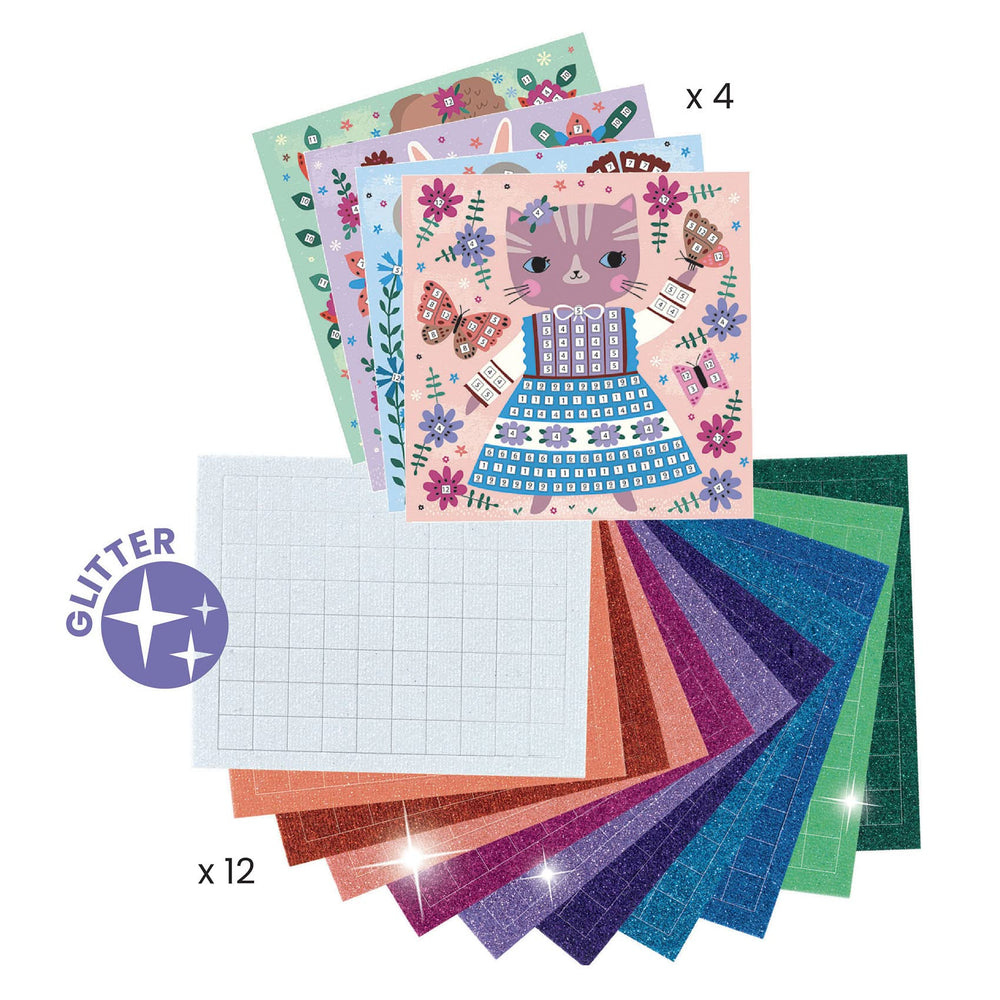 DJECO Lovely Pets mouse mosaic set for kids inspires color recognition and planning