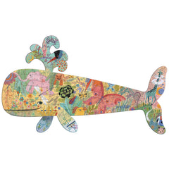 DJECO whale-shaped puzzle for kids 6+, encouraging imaginative play
