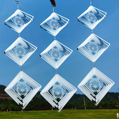 DJUAN bird deterrent wind spinner reflecting sunlight to deter pigeons and protect gardens.