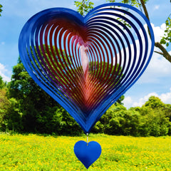 DJUAN metal wind spinner emphasizes durability for all-weather garden decor.