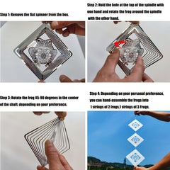 DJUAN outdoor wind spinner flashes sunlight and spins, protecting crops and outdoor fixtures.