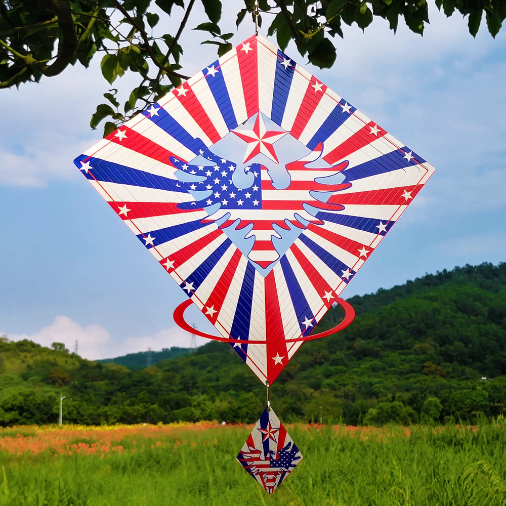 DJUAN weatherproof wind spinner endures sun and rain with lasting shine.