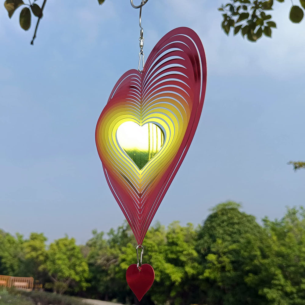 DJUAN wind spinner can hang on lamps, trees, or balconies for instant decorative motion
