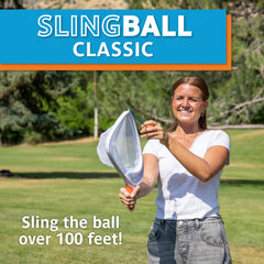 Djubi Slingball Classic launch action for long-distance throws.
