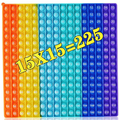DK-SIMINA 15x15 multiplication bubbles table for math practice and motor skills.