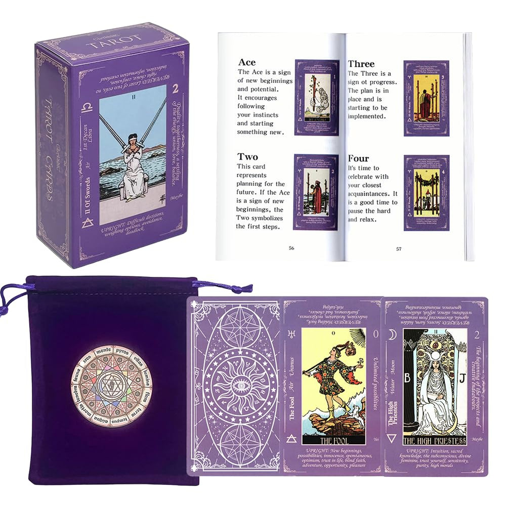 DLAGOMLIFE tarot guide-book front view; supports learning with concise explanations.