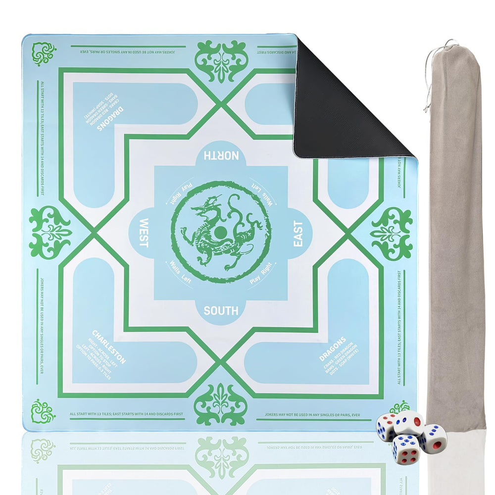 DMJHJY Mahjong Mat with four guardian design enhances table aesthetics and focus.
