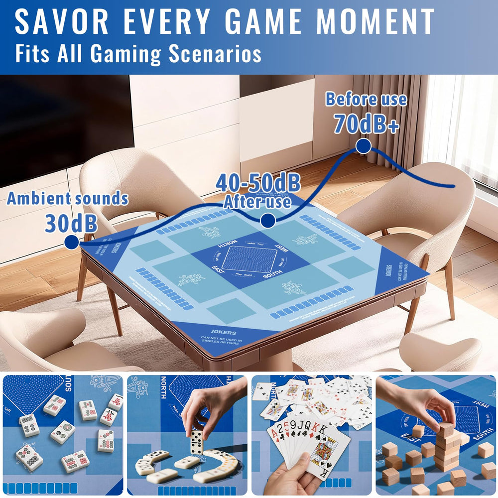 DMJHJY Mahjong Mat roll-up for easy transport and storage.