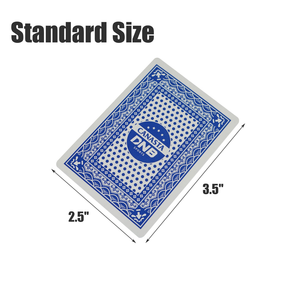 DNB SPORTS blue-core canasta decks with durable plastic coating
