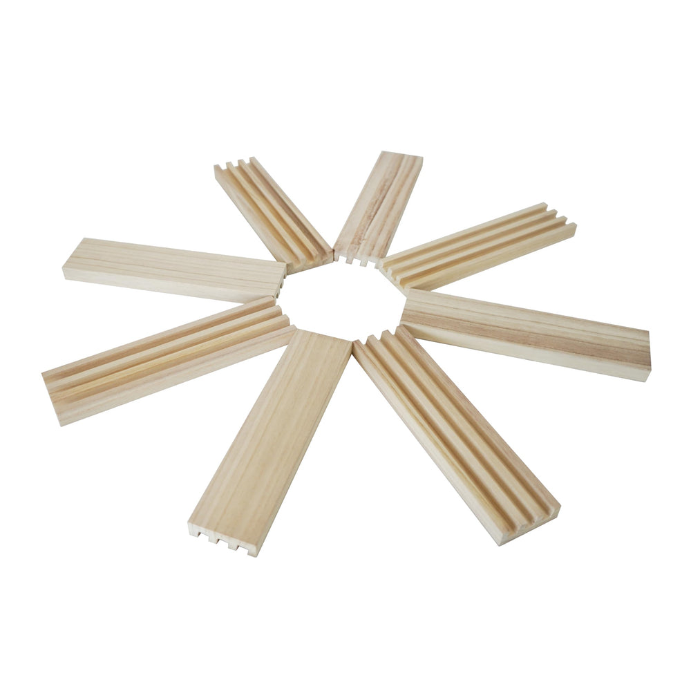 DNB Sports wooden racks detail their natural knots and character
