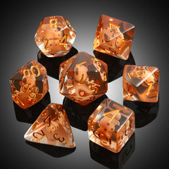 DNDND Capybara D10 inside dice showcase elegant gold numbers for quick identification.