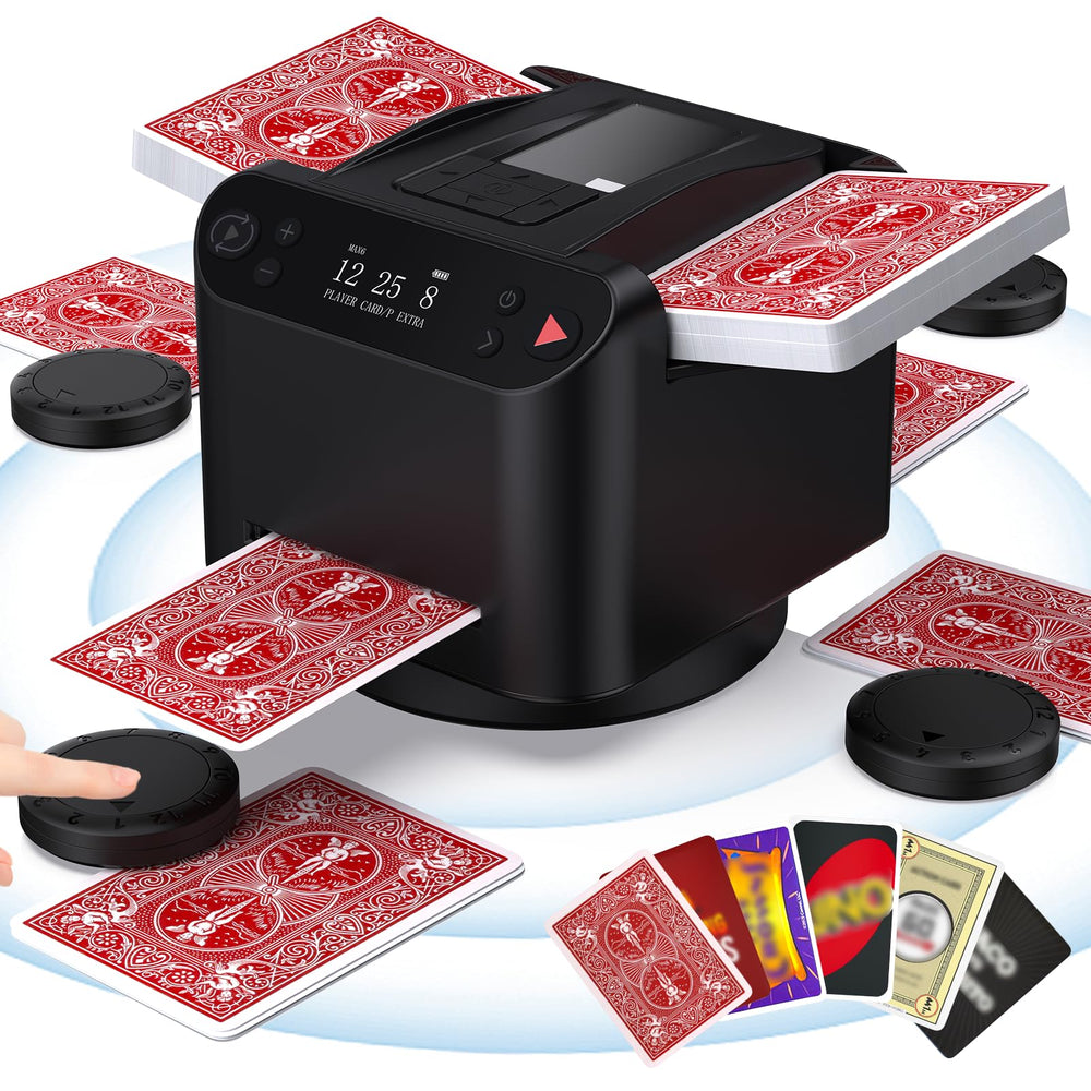 Dnin automatic card shuffler-dealer 2in1 streamlining game night