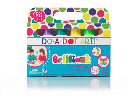 Do A Dot Art! Brilliant Colors 6 Pack markers bundle for mess-free crafting