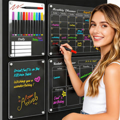 Dobuhont neon markers brighten acrylic planners, turning planning into colorful reminders