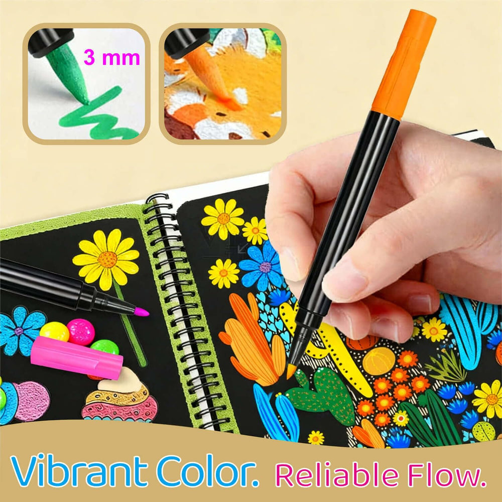 Dobuhont neon markers glide smoothly for skip-free writing on glass and whiteboards