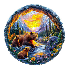 DOCRAGI Bear Family Puzzle box close-up highlights premium craftsmanship for a thoughtful gift.