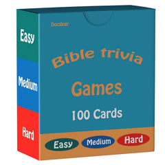 Docdeer Bible trivia cards pack for adults and family with engaging questions and playful learning