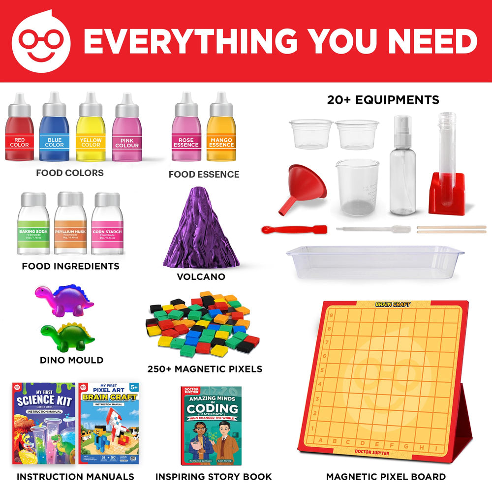 Pre-measured materials simplify setup for worry-free STEM play with Doctor Jupiter.