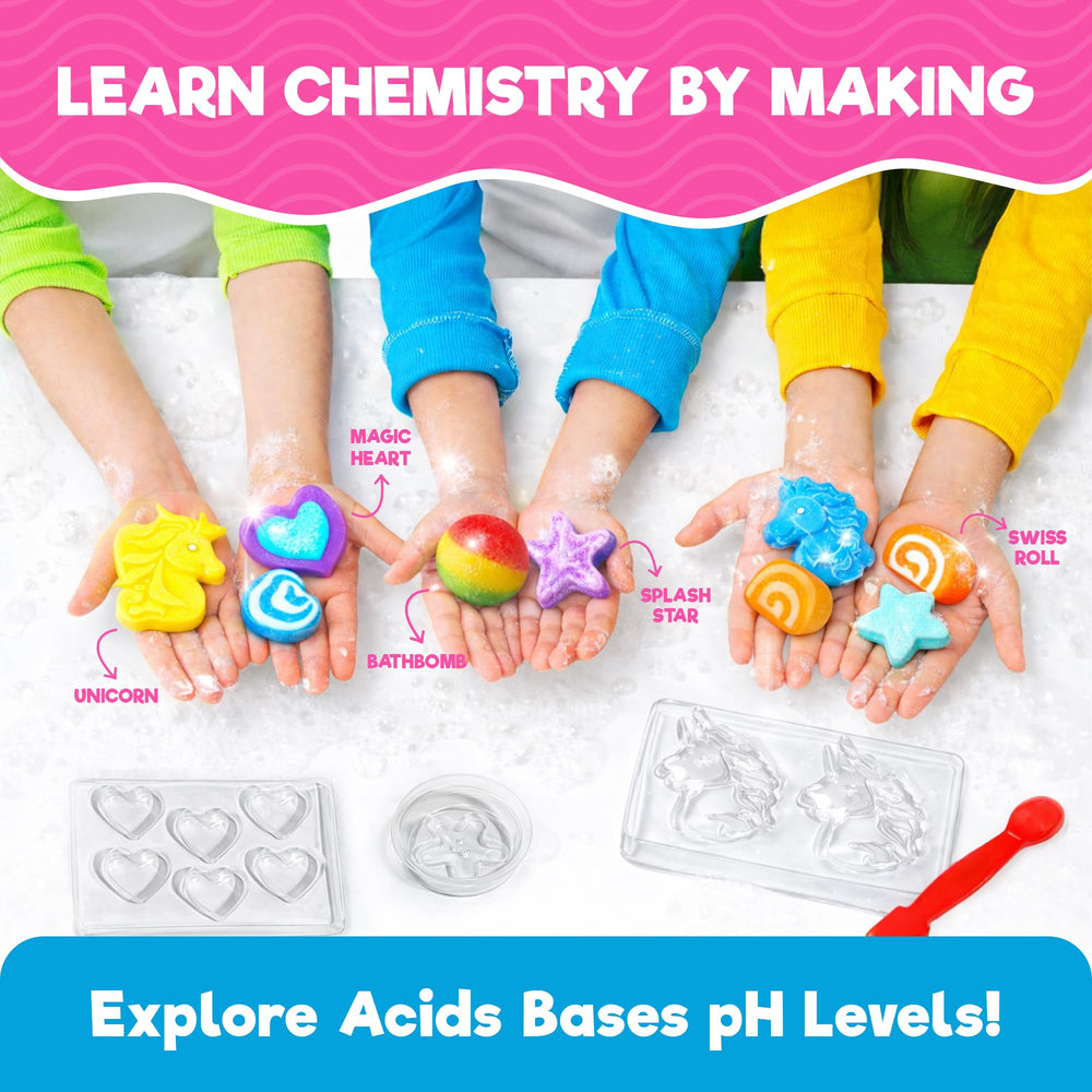 Doctor Jupiter glitter and scents mixing for colorful, kid-safe experiments.