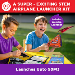 Doctor Jupiter Paper Airplane Book Kit folding-action moment builds fine motor skills.
