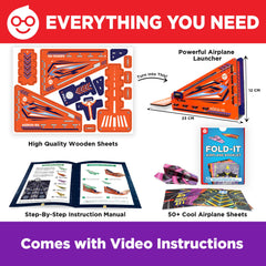Doctor Jupiter Paper Airplane Book Kit QR video guide aids quick, safe assembly.