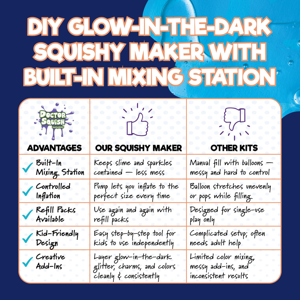 Glow charge effect from Doctor Squish enhances after-dark play.
