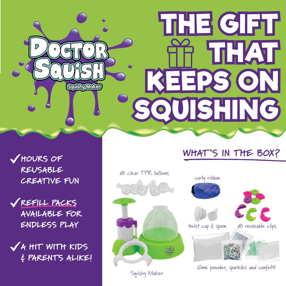 Balloon filling action with Doctor Squish Maker showing inflation control