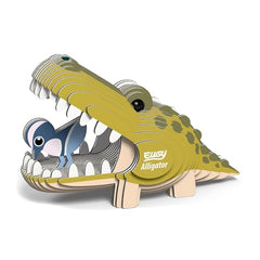 Dodoland Eugy Alligator eco-friendly-materials: cardboard, recyclable, and non-toxic inks.